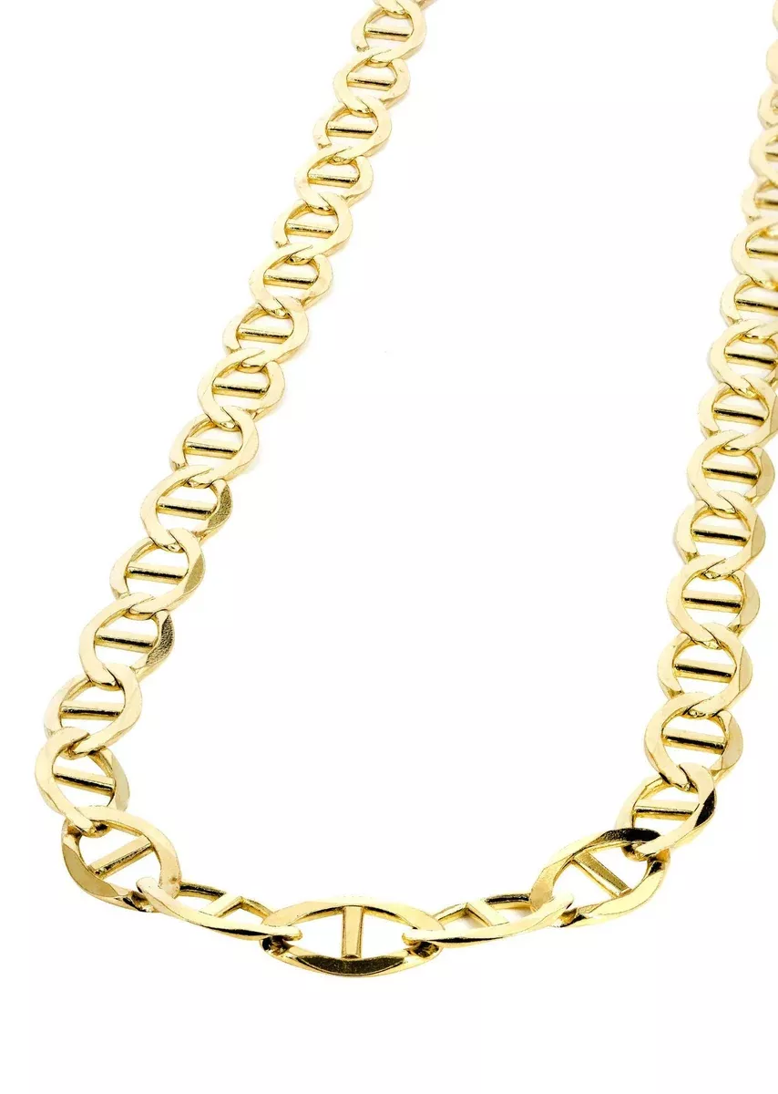 Womens 14K Gold Chain - Solid Mariner Chain