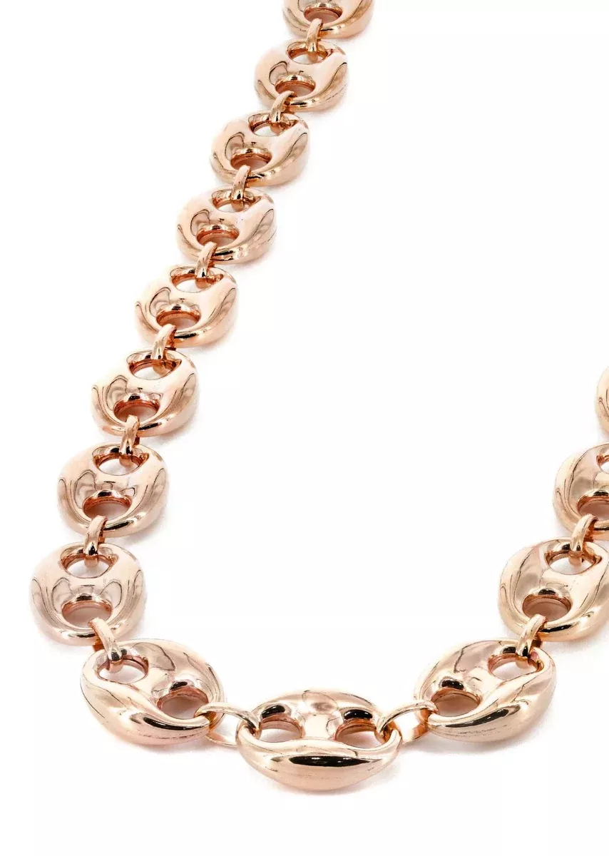 Womens 14K Rose Gold Chain Semi SolidPuff