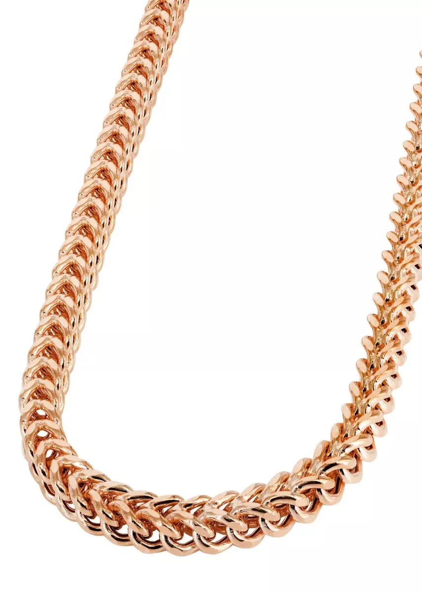 Womens 14K Rose Gold Chain - Semi SolidRose Franco Chain