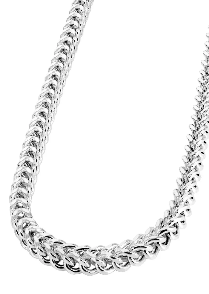 Womens 14K White Gold Chain - Semi SolidWhite Franco Chain