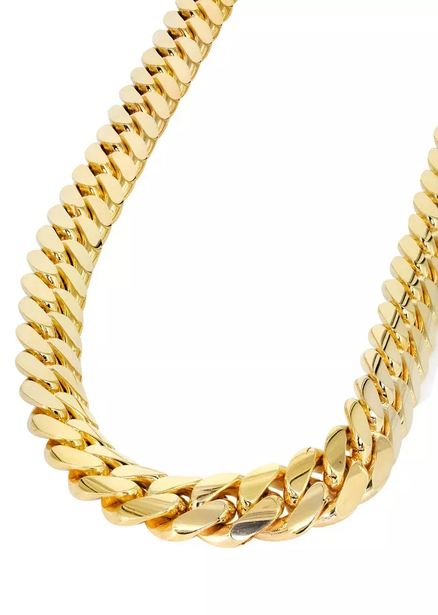 Womens Chain - Solid Miami Cuban Link 10K Gold