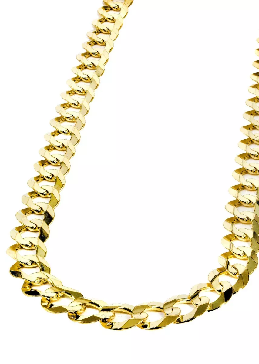 Womens Gold Chain - Solid Cuban Link 10K Gold